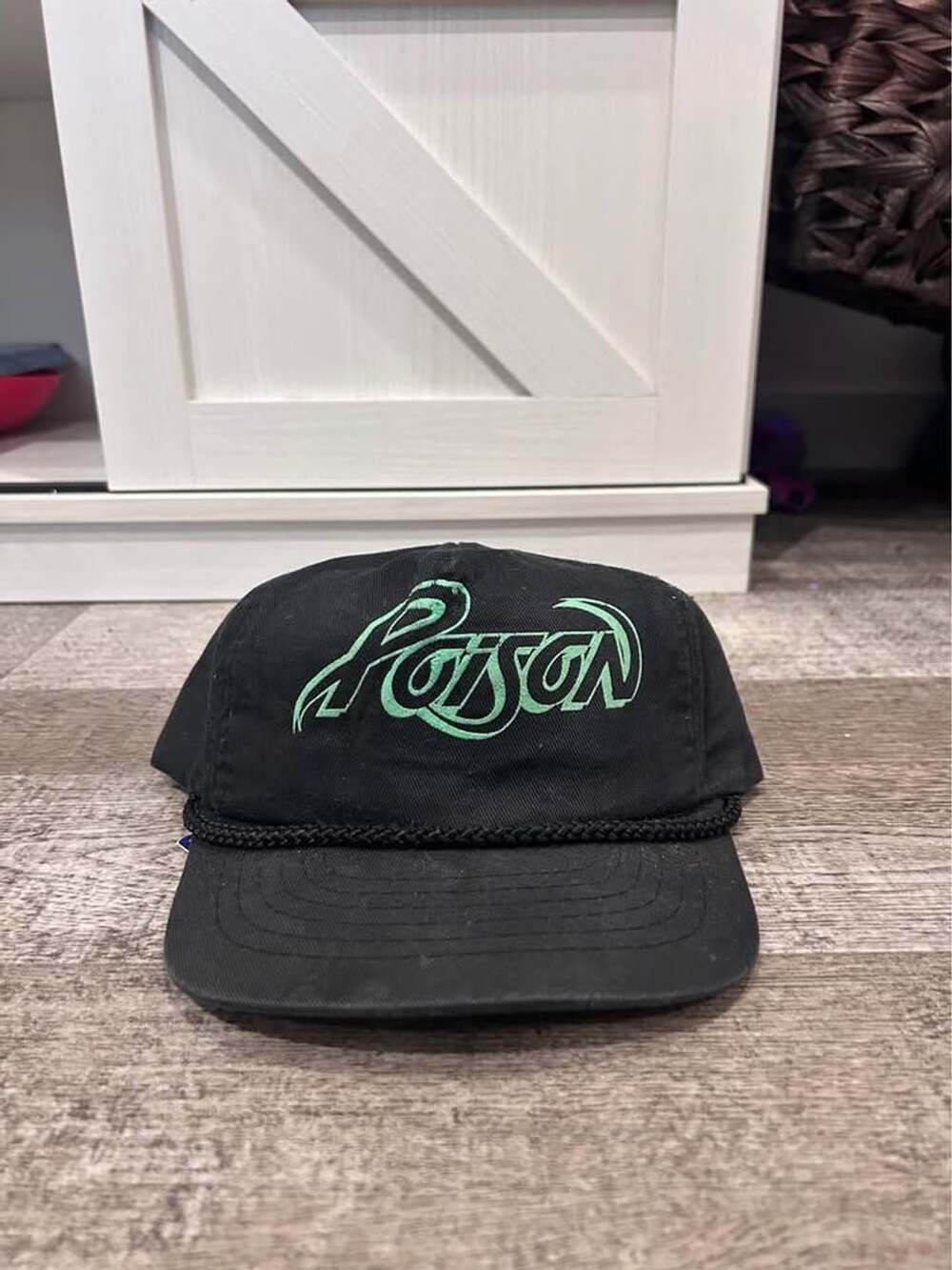 Vintage Poison Band Snapback Hat Glow In The Dark
